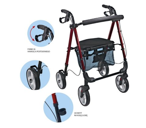 ARmedical Podpórka rehabilitacyjna 4-kołowa Prestig Ultra light srebrna AR-006 ARmedical Podpórka rehabilitacyjna 4-kołowa Prestig Ultra light srebrna AR-006