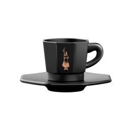 BIALETTI Bialetti zestaw 4 czarnych filiżanek ze spodkami