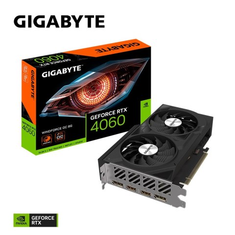 Gigabyte Karta graficzna Gigabyte GeForce RTX 4060 WINDFORCE OC 8GB GDDR6 Gigabyte Karta graficzna Gigabyte GeForce RTX 4060 WINDFORCE OC 8GB GDDR6