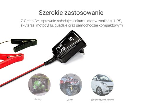 Green Cell GREEN CELL ŁADOWARKA PROSTOWNIK DO AGM ACAGM06 6-12V 1A Green Cell GREEN CELL ŁADOWARKA PROSTOWNIK DO AGM ACAGM06 6-12V 1A