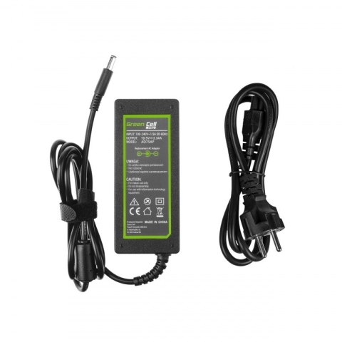 Green Cell GREEN CELL ZASILACZ AD75AP DELL 19V 3.42A 65W Green Cell GREEN CELL ZASILACZ AD75AP DELL 19V 3.42A 65W