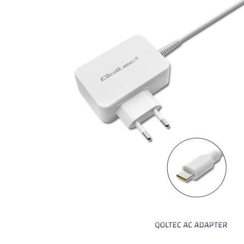 Qoltec QOLTEC ZASILACZ SIECIOWY 65W | 5-20.3V | 2-3.25A | USB TYP C | PD | BIAŁY Qoltec QOLTEC ZASILACZ SIECIOWY 65W | 5-20.3V | 2-3.25A | USB TYP C | PD | BIAŁY