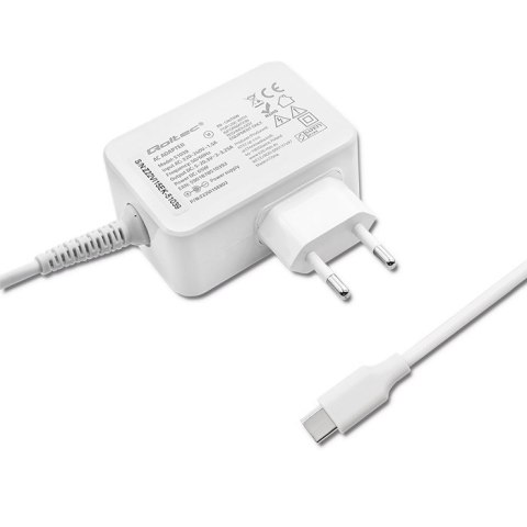 Qoltec QOLTEC ZASILACZ SIECIOWY 65W | 5-20.3V | 2-3.25A | USB TYP C | PD | BIAŁY Qoltec QOLTEC ZASILACZ SIECIOWY 65W | 5-20.3V | 2-3.25A | USB TYP C | PD | BIAŁY