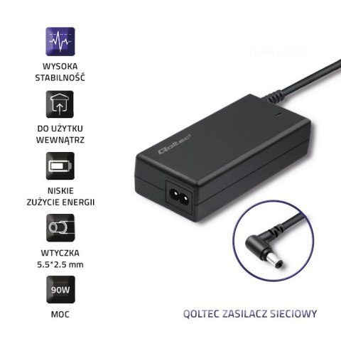 Qoltec Zasilacz Qoltec 50099.90W do notebooka IBM, Lenovo (20 V; 4,74 A; 90W; 5.5 mm x 2.5 mm) Qoltec Zasilacz Qoltec 50099.90W do notebooka IBM, Lenovo (20 V; 4,74 A; 90W; 5.5 mm x 2.5 mm)