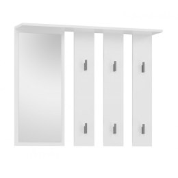 TOP E SHOP Wieszak + lustro PARMA 100x15xH.81,5 biel