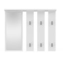 TOP E SHOP Wieszak + lustro PARMA 100x15xH.81,5 biel