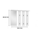 TOP E SHOP Wieszak + lustro PARMA 100x15xH.81,5 biel