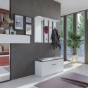 TOP E SHOP Wieszak + lustro PARMA 100x15xH.81,5 biel