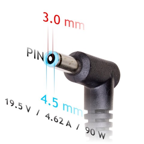 Akyga Zasilacz sieciowy Akyga AK-ND-26 do notebooka Compaq, HP (19,5 V; 4,62 A; 90W; 4.5 mm x 3 mm) Akyga Zasilacz sieciowy Akyga AK-ND-26 do notebooka Compaq, HP (19,5 V; 4,62 A; 90W; 4.5 mm x 3 mm)