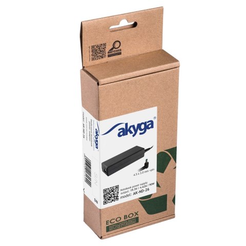 Akyga Zasilacz sieciowy Akyga AK-ND-26 do notebooka Compaq, HP (19,5 V; 4,62 A; 90W; 4.5 mm x 3 mm) Akyga Zasilacz sieciowy Akyga AK-ND-26 do notebooka Compaq, HP (19,5 V; 4,62 A; 90W; 4.5 mm x 3 mm)