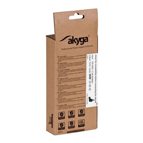 Akyga Zasilacz sieciowy Akyga AK-ND-26 do notebooka Compaq, HP (19,5 V; 4,62 A; 90W; 4.5 mm x 3 mm) Akyga Zasilacz sieciowy Akyga AK-ND-26 do notebooka Compaq, HP (19,5 V; 4,62 A; 90W; 4.5 mm x 3 mm)