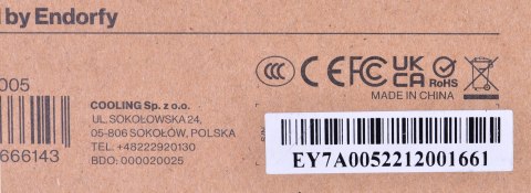 ENDORFY Zasilacz ENDORFY Vero L5 600W 80 Plus Bronze ENDORFY Zasilacz ENDORFY Vero L5 600W 80 Plus Bronze