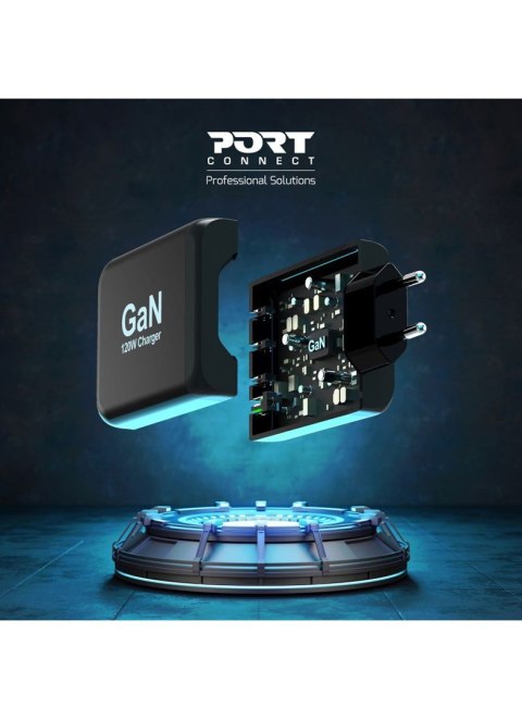 PORT DESIGNS Zasilacz PORT DESIGNS 900107-EU 120 W - TYPE C GaN PORT DESIGNS Zasilacz PORT DESIGNS 900107-EU 120 W - TYPE C GaN