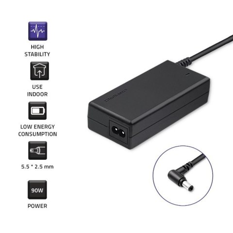 Qoltec Zasilacz Qoltec 50071.90W do notebooka Asus (19 V; 4,74 A; 90W; 5.5 mm x 2.5 mm) Qoltec Zasilacz Qoltec 50071.90W do notebooka Asus (19 V; 4,74 A; 90W; 5.5 mm x 2.5 mm)