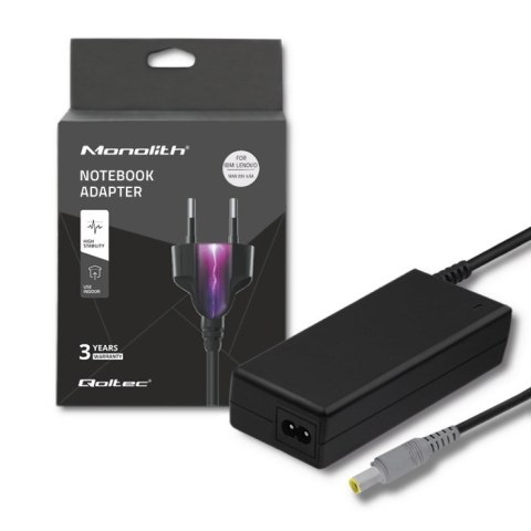 Qoltec Zasilacz Qoltec 50093.90W do notebooka IBM, Lenovo (20 V; 4,5 A; 90W; 7.9 mm x 5.5 mm) Qoltec Zasilacz Qoltec 50093.90W do notebooka IBM, Lenovo (20 V; 4,5 A; 90W; 7.9 mm x 5.5 mm)