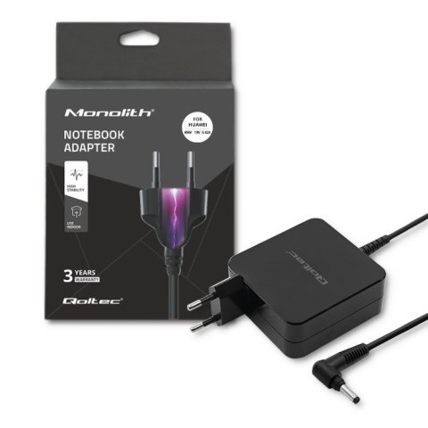 Qoltec Zasilacz sieciowy Qoltec 51751 do notebooka Huawei (19 V; 3,42 A; 65W; 4 mm x 1.7 mm) Qoltec Zasilacz sieciowy Qoltec 51751 do notebooka Huawei (19 V; 3,42 A; 65W; 4 mm x 1.7 mm)