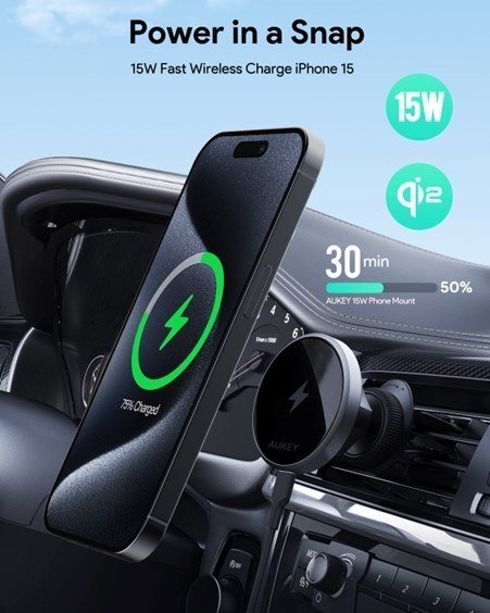 AUKEY AUKEY ŁADOWARKA SAMOCHODOWA MAGSAFE DLA IPHONE AUKEY AUKEY ŁADOWARKA SAMOCHODOWA MAGSAFE DLA IPHONE