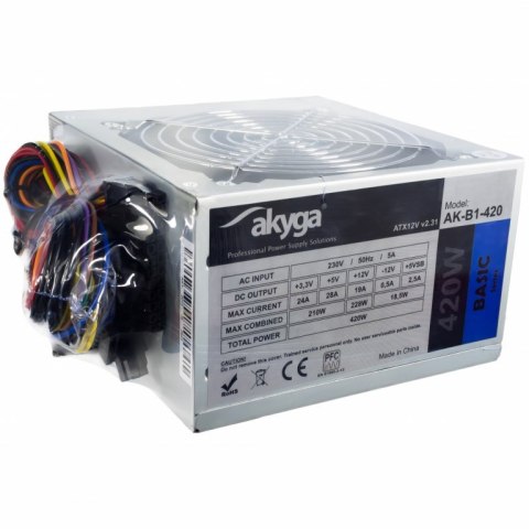 Akyga Zasilacz Akyga AK-B1-420 (420 W; Pasywne; 120 mm) Akyga Zasilacz Akyga AK-B1-420 (420 W; Pasywne; 120 mm)