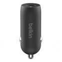 Belkin BELKIN ŁADOWARKA SAMOCHODOWA 30W USB-C, PD,PPS, CZARNA + KABEL USB-C
