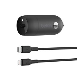 Belkin Ładowarka samochodowa Belkin BoostCharge 30W USB-C Car Charger + USB-C to Lightning cable Black