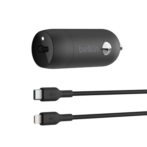 Belkin Ładowarka samochodowa Belkin BoostCharge 30W USB-C Car Charger + USB-C to Lightning cable Black Belkin Ładowarka samochodowa Belkin BoostCharge 30W USB-C Car Charger + USB-C to Lightning cable Black