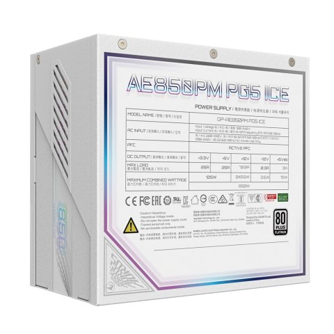 Gigabyte Zasilacz Gigabyte Aorus Elite Platinum ATX 3.1 ICE 850W Gigabyte Zasilacz Gigabyte Aorus Elite Platinum ATX 3.1 ICE 850W
