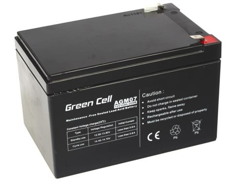Green Cell GREEN CELL AKUMULATOR ŻELOWY AGM07 12V 12AH Green Cell GREEN CELL AKUMULATOR ŻELOWY AGM07 12V 12AH
