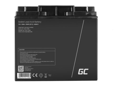 Green Cell GREEN CELL AKUMULATOR ŻELOWY AGM10 12V 20AH Green Cell GREEN CELL AKUMULATOR ŻELOWY AGM10 12V 20AH