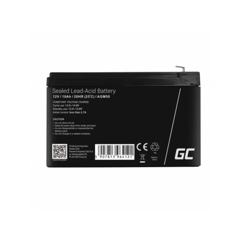 Green Cell GREEN CELL AKUMULATOR ŻELOWY/AGM AGM50 12V 10AH Green Cell GREEN CELL AKUMULATOR ŻELOWY/AGM AGM50 12V 10AH