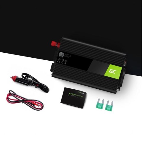 Green Cell GREEN CELL PRZETWORNICA INV03DE 12V - 230V 500W/1000W MODYFIKOWANA SINUSOIDA Green Cell GREEN CELL PRZETWORNICA INV03DE 12V - 230V 500W/1000W MODYFIKOWANA SINUSOIDA