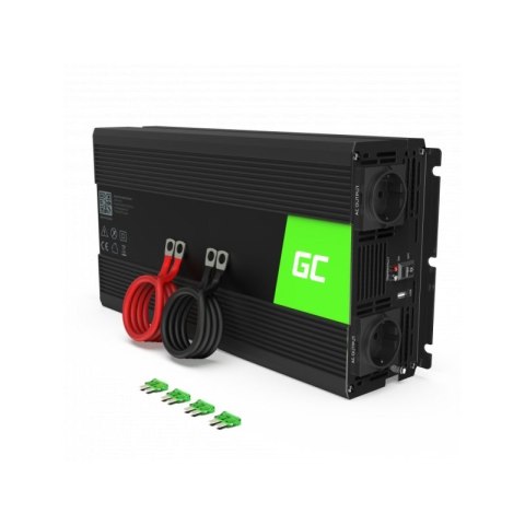 Green Cell GREEN CELL PRZETWORNICA INV21 24V-230V 3000W/6000W CZYSTA SINUSOIDA Green Cell GREEN CELL PRZETWORNICA INV21 24V-230V 3000W/6000W CZYSTA SINUSOIDA