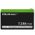 Qoltec QOLTEC AKUMULATOR AGM 12V | 7.2AH | MAX 108A