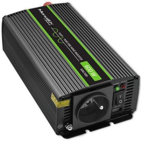 Qoltec QOLTEC PRZETWORNICA NAPIĘCIA MONOLITH 1200 MS WAVE | 12V NA 230V | 600/1200W | USB Qoltec QOLTEC PRZETWORNICA NAPIĘCIA MONOLITH 1200 MS WAVE | 12V NA 230V | 600/1200W | USB