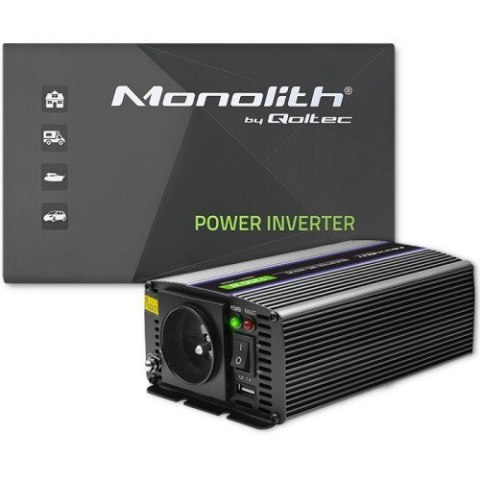 Qoltec QOLTEC PRZETWORNICA NAPIĘCIA MONOLITH 1200 MS WAVE | 12V NA 230V | 600/1200W | USB Qoltec QOLTEC PRZETWORNICA NAPIĘCIA MONOLITH 1200 MS WAVE | 12V NA 230V | 600/1200W | USB