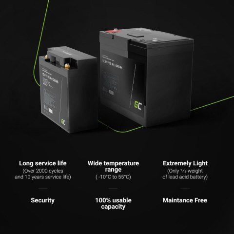 Green Cell GREEN CELL AKUMULATOR LIFEPO4 CAV06 12/12,8V 50AH 640WH / M8 Green Cell GREEN CELL AKUMULATOR LIFEPO4 CAV06 12/12,8V 50AH 640WH / M8