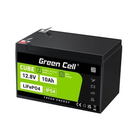 Green Cell GREEN CELL AKUMULATOR LIFEPO4 CUBE 10AH 12V/12.8V 128WH LFPGC12V10AH Green Cell GREEN CELL AKUMULATOR LIFEPO4 CUBE 10AH 12V/12.8V 128WH LFPGC12V10AH