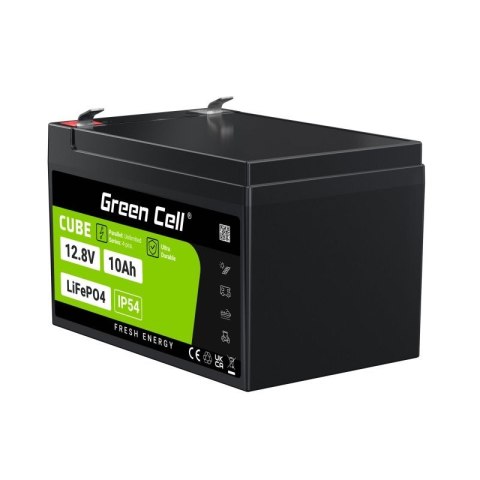 Green Cell GREEN CELL AKUMULATOR LIFEPO4 CUBE 10AH 12V/12.8V 128WH LFPGC12V10AH Green Cell GREEN CELL AKUMULATOR LIFEPO4 CUBE 10AH 12V/12.8V 128WH LFPGC12V10AH