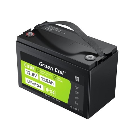 Green Cell GREEN CELL AKUMULATOR LIFEPO4 CUBE 125AH 12V/12.8V 1600WH LFPGC12V125AH Green Cell GREEN CELL AKUMULATOR LIFEPO4 CUBE 125AH 12V/12.8V 1600WH LFPGC12V125AH