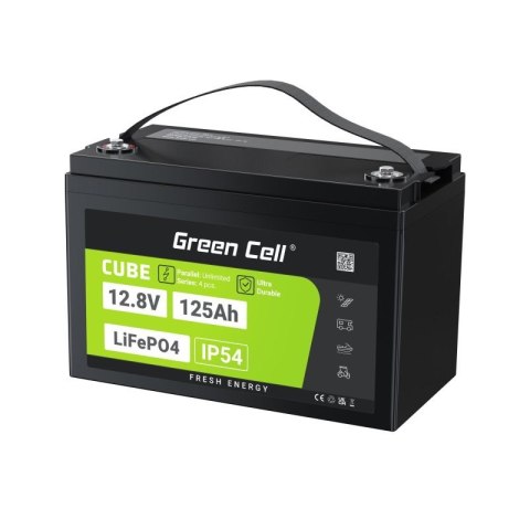 Green Cell GREEN CELL AKUMULATOR LIFEPO4 CUBE 125AH 12V/12.8V 1600WH LFPGC12V125AH Green Cell GREEN CELL AKUMULATOR LIFEPO4 CUBE 125AH 12V/12.8V 1600WH LFPGC12V125AH
