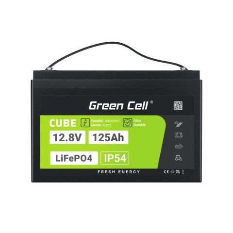 Green Cell GREEN CELL AKUMULATOR LIFEPO4 CUBE 125AH 12V/12.8V 1600WH LFPGC12V125AH Green Cell GREEN CELL AKUMULATOR LIFEPO4 CUBE 125AH 12V/12.8V 1600WH LFPGC12V125AH