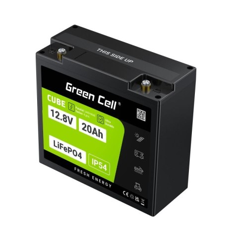 Green Cell GREEN CELL AKUMULATOR LIFEPO4 CUBE 20AH 12V/12.8V 256WH LFPGC12V20AH Green Cell GREEN CELL AKUMULATOR LIFEPO4 CUBE 20AH 12V/12.8V 256WH LFPGC12V20AH