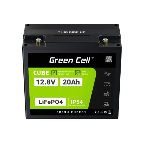 Green Cell GREEN CELL AKUMULATOR LIFEPO4 CUBE 20AH 12V/12.8V 256WH LFPGC12V20AH Green Cell GREEN CELL AKUMULATOR LIFEPO4 CUBE 20AH 12V/12.8V 256WH LFPGC12V20AH