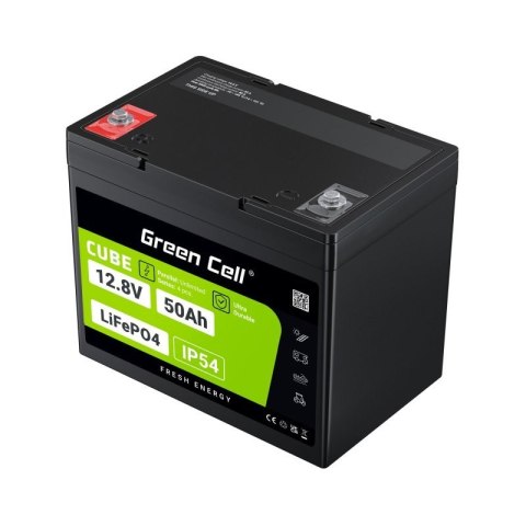 Green Cell GREEN CELL AKUMULATOR LIFEPO4 CUBE 50AH 12V/12.8V 640WH LFPGC12V50AH Green Cell GREEN CELL AKUMULATOR LIFEPO4 CUBE 50AH 12V/12.8V 640WH LFPGC12V50AH