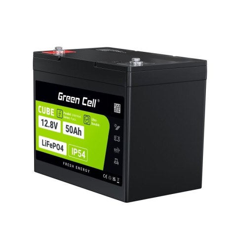 Green Cell GREEN CELL AKUMULATOR LIFEPO4 CUBE 50AH 12V/12.8V 640WH LFPGC12V50AH Green Cell GREEN CELL AKUMULATOR LIFEPO4 CUBE 50AH 12V/12.8V 640WH LFPGC12V50AH