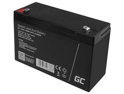 Green Cell GREEN CELL AKUMULATOR ŻELOWY AGM40 6V 15AH Green Cell GREEN CELL AKUMULATOR ŻELOWY AGM40 6V 15AH