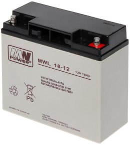 MPL POWER ELEKTRO Akumulator MW Power AGM MWL 18-1212V/18Ah 181*77*167 (M5)