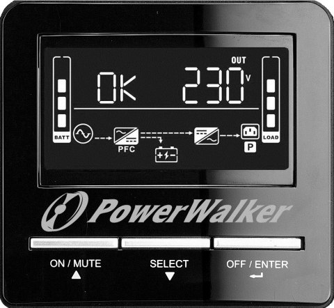 POWER WALKER POWER WALKER UPS LINE-IN VI 1100 CW FR 1100VA, 3X 230V PL, USB, RS-232, LCD, EPO POWER WALKER POWER WALKER UPS LINE-IN VI 1100 CW FR 1100VA, 3X 230V PL, USB, RS-232, LCD, EPO