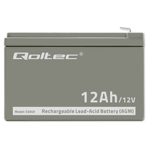 Qoltec QOLTEC AKUMULATOR AGM | 12V | 12AH Qoltec QOLTEC AKUMULATOR AGM | 12V | 12AH