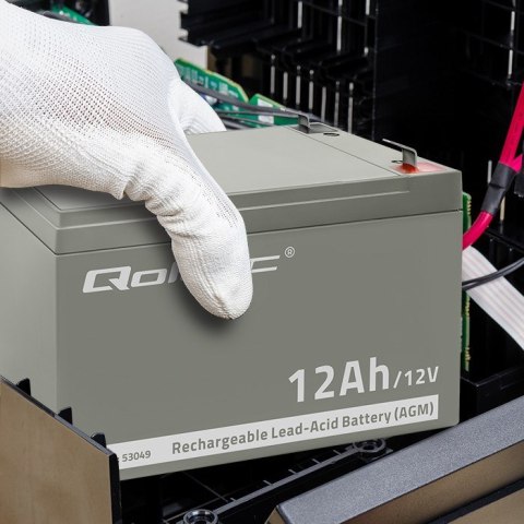 Qoltec QOLTEC AKUMULATOR AGM | 12V | 12AH Qoltec QOLTEC AKUMULATOR AGM | 12V | 12AH