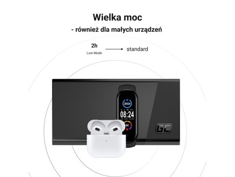 Green Cell GREEN CELL POWERBANK POWERPLAY 20S BIAŁY 20000MAH 22,5W 3X USB-C PD 1X USB-A Green Cell GREEN CELL POWERBANK POWERPLAY 20S BIAŁY 20000MAH 22,5W 3X USB-C PD 1X USB-A